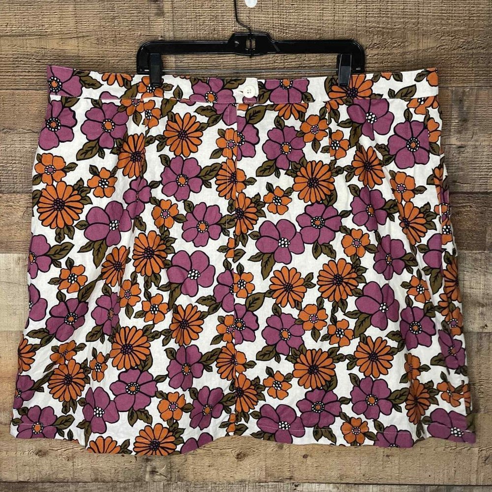 NWT Princess Highway X Modcloth Size AU16 (U.S. 12) Linen Retro Inspired Skirt